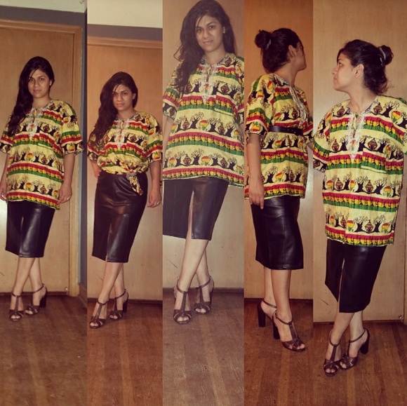 Handmade Tops - Dashiki African Continent Print,